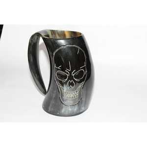 แก้วดื่มเบียร์เขาวัวเขาควายขัดเงาแก้วแตรสำหรับตกแต่งโรงงานนอร์สขัดเงา - Product Image 1