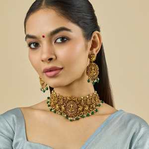 Wedding-Ready Antique Gold <b>Necklace</b> 182533 - Product Image 1