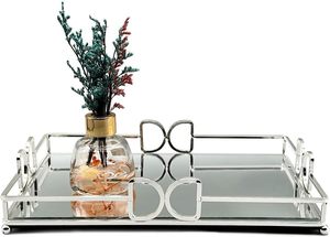 Beauty Luxury Eco-Friendly Metal & Glass Multi-Purpose Cosmetic & Jewelry Organizer for <b>Vanity</b> Bedroom & Bathroom - Product Image 6