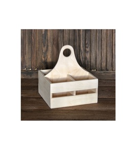 Support de rangement pour couverts en bois Porte-couverts en bois de grande qualité Porte-couteau cuillère Porte-fourchette Design antique Porte-couverts - Product Image 4