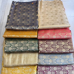 Haute qualité 150D tissé Jacquard Design chinois PURE soie fleur brocart tissu pour filles et garçons robe tapisserie d'ameublement Kits de prédécoupes - Product Image 1