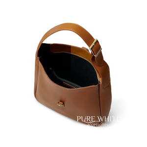 Grand sac à bandoulière en cuir véritable italien fait main avec détail de crochet sur le devant – Modèle PL597 - Product Image 2