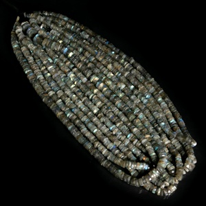 Natural 7-8MM Labradorite Tyre <b>Heishi</b> Shape <b>Beads</b> Labradorite Loose <b>Beads</b> Strands Wholesale Gemstone Jewelry Faceted Stone 16" - Product Image 6