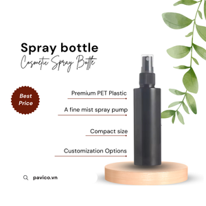 Bouteille de pulvérisation de haute qualité classique Boston rond visage corps 30ml 50ml 100ml noir Pet Fine brume vaporisateur bouteille en gros pour cosmétique - Product Image 3