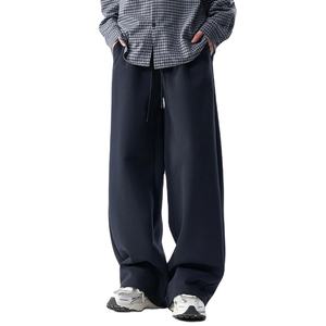กางเกงขายาวทรงตรงผ้าหนาสำหรับผู้ชาย คอลเลคชั่นฤดูใบไม้ร่วง 2025 แฟชั่นใหม่ สไตล์ลำลอง สวมใส่สบาย ทรงหลวม เสื้อผ้าผู้ชาย - Product Image 2