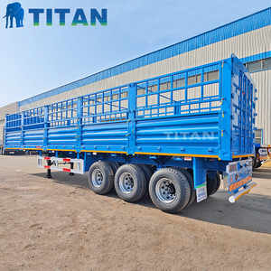 Remorque à bétail TITAN Animal Sheep Cow Cargo à 3 essieux, semi-remorque à clôture pour la vente en Tanzanie - Product Image 2