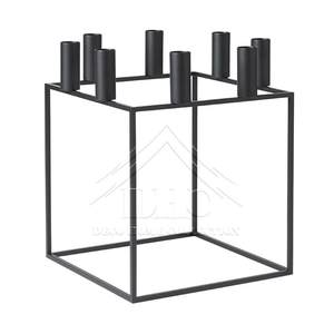 Stylish wrought iron <b>candle</b> holder with decorative golden metal artistry ideal for premium home luxurious candlelight ambiance - Product Image 6