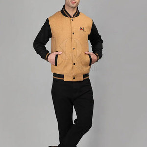 Modern Streetwear <b>Men</b> Stand Collar Front Logo Letterman <b>Jacket</b> Casual Outerwear Winter <b>Lightweight</b> Eco-Friendly Soft Fabric - Product Image 5