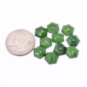 35 Ct. Natural Nephrite <b>Jade</b> Hexagon Shape Faceted Loose Gemstone 10 Pcs Lot For Making Jewelry 10*10*5 mm Wholesale Prices Gems - Product Image 2