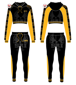 Survêtement Sigma Gamma Rho brodé pour femmes, coupe ajustée |   Costume sur mesure brodé pour femmes de la sororité SGR, style grec ajusté - Product Image 5