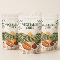 Sachets Doypack en plastique satiné pour chips, personnalisables avec logo, pour l'emballage alimentaire en gros