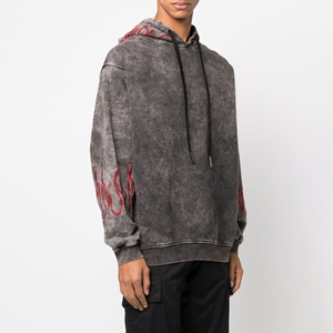 เสื้อฮู้ดผ้าฝ้ายผสมกรดมีฮู้ดผ้าคอตตอนผสมความร้อนดีไซน์2025 - Product Image 5