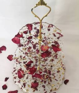 Venta al por mayor soporte de pastel para fiesta de cumpleaños y soporte de pastel de resina de boda para Hotel diseño moderno soporte de pastel de resina de metal de alta calidad - Product Image 1