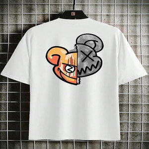 T-shirt personnalisé vierge à manches courtes de haute qualité 100% coton T-shirt de sérigraphie personnalisé pour hommes T-shirt - Product Image 3