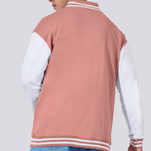 Chaqueta de béisbol de tela de satén de lana de alta calidad estilo de botón cubierto para hombres Escuela Universitaria Lettermen bordado caliente nueva llegada - Product Image 3