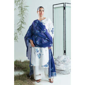 Conjunto de 3 Piezas de Traje Bordado para Mujer con Dupatta de Zari y Bunches FE-52065 - Product Image 5