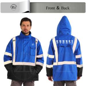 Sudadera de Seguridad Invernal con Luz LED ANSI Clase 2 Personalizable al por Mayor para Hombre, Cortavientos, con Múltiples Bolsillos - Product Image 2
