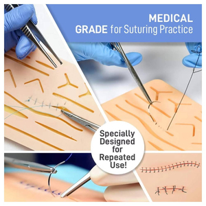 Almohadilla de Entrenamiento de Sutura de Silicona de 3 Capas de Alta Calidad, Piel de Práctica Realista para Ciencias Médicas Humanas - Product Image 5
