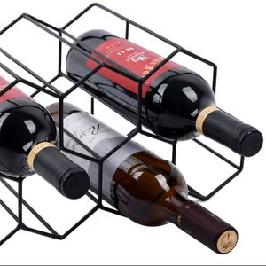 Accessoire de barre de porte-bouteille de vin écologique en fer de luxe pour la collection de verres de qualité supérieure - Product Image 1