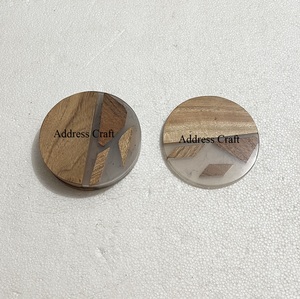 Custom Logo Eco-Friendly Handmade Natural Wood/White <b>Coasters</b> <b>Set</b> 4 Inch Table Decorate Birthday Party Kitchenware High Quality - Product Image 2