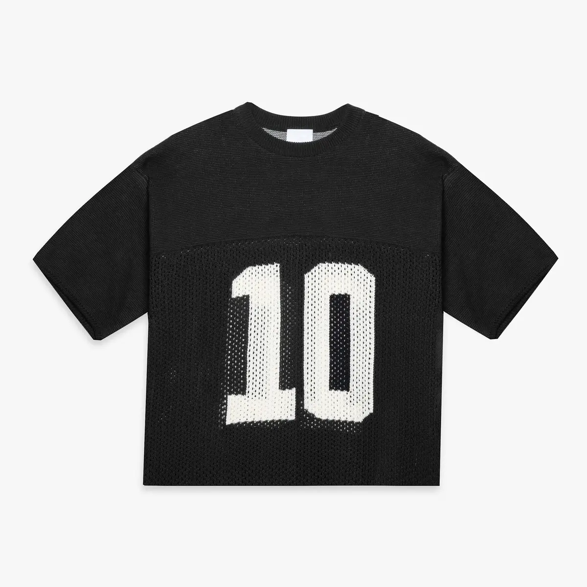 Nuevo personalizado fútbol baloncesto diseño Logo prendas de punto moda cuello redondo manga corta hombres tejido ganchillo suéter tejido malla Jersey