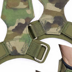 Poignées en cuir véritable camouflage pour entraînement de gym, tractions, soutien du poignet, haltérophilie - Product Image 2