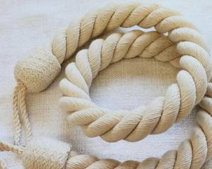 Cotton French <b>Vintage</b> Passementerie Rope Curtain Tieback - Product Image 4