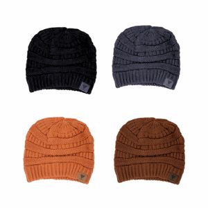 Gorro clásico con letras, transpirable, impermeable, acrílico 100%, punto plano, decoración rasgada, ajustable para deportes informales diarios - Product Image 2
