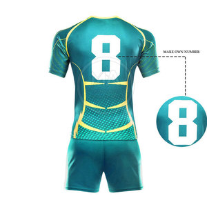Uniformes de Rugby de la Mejor Calidad, Transpirables, 100% Poliéster, Cómodos, Personalizables, Servicio OEM, Precio al por Mayor, en Existencia - Product Image 3