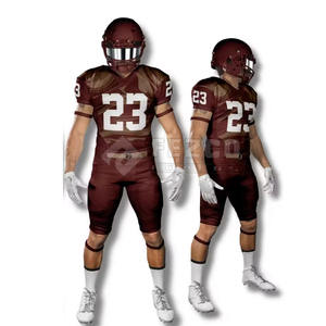 Nouvel uniforme de football américain sur mesure pour hommes, manches courtes, 100% polyester, couleurs et logo personnalisables, origine Pakistan - Product Image 3