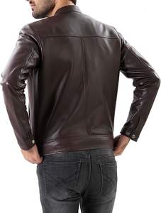 Colores llamativos disponibles Elegante superventas Precio al por mayor Chaqueta de cuero para hombres Chaqueta de cuero genuino más vendida para ti - Product Image 5