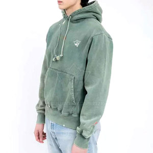 เสื้อฮู้ดดี้ผู้ชายสไตล์ดิสเทรส สวมใส่สบาย ทรงหลวม สไตล์เฟด เหมาะสำหรับใส่ในชีวิตประจำวันและสตรีทแฟชั่น - Product Image 3