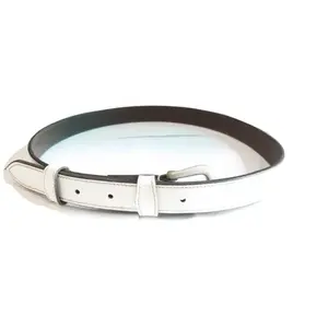 Cinturón de cuero de vaca elegante de longitud personalizada con elegante ostentación y latón/acero para hebilla para fiestas - Product Image 2