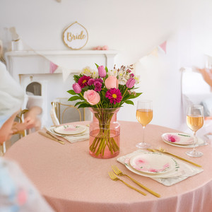 VMA6608PK - Florero Rosa Bridgerton con Borde Fruncido, Soplado a Máquina - 7.5 - Product Image 4