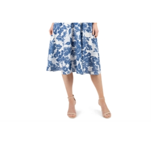 Vestido de Gala Donna Ricco Azul con Estampado Floral, Corte Evase, Cinturón, Talla 14, Formal, Largo hasta el Suelo, Corte en A, Cintura Natural, Transpirable - Product Image 6