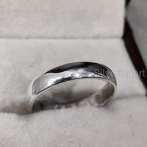 Anillo de Hombre, Anillo Sencillo de Plata, Anillo de Sello Pesado, Anillo de Meditación, Anillo de Plata de Ley 925 Hecho a Mano, Joyería Personalizada - Product Image 6