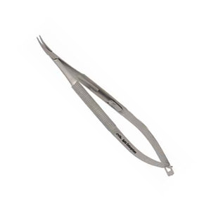 Porta Microagujas Curvo Barraquer de 1 mm con Punta Delicada, Bloqueo, 12.5 cm, Precisión Manual, Certificado CE, Instrumento Quirúrgico Oftálmico - Product Image 2