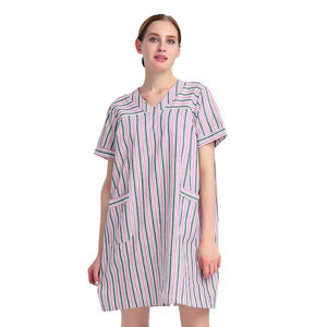 Traje de enfermería unisex reutilizable, bata de hospital de tamaño mediano a XL con mangas cortas, bata de paciente para uso médico de maternidad - Product Image 4