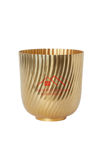 Maceta de metal de aluminio hecha a mano en cobre oscuro Acabado 3 tamaños Maceta de metal disponible a precio mayorista - Product Image 5