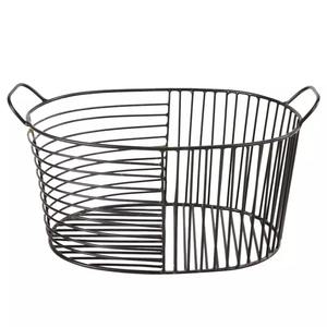 ตะกร้าลวดเหล็กพรีเมี่ยมปากกว้างพร้อมของตกแต่ง INS สำหรับการจัดเก็บที่ใช้งานได้หลากหลายในทุกสภาพแวดล้อม - Product Image 1