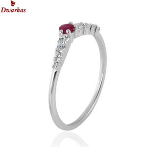 เครื่องประดับที่สวยงาม925แท้แหวนเงินแท้เพทายทับทิมหลายแบบแหวนที่เรียบง่ายสำหรับผู้หญิง - Product Image 2