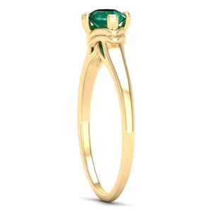 Anillo de Compromiso de Plata de Ley 925 con Moissanita de Precio de Fábrica REYES para Mujer, Gema Esmeralda, Joyería Fina de Boda - Product Image 3
