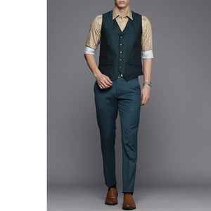 Traje de estambre para hombre, trajes con cuello mandarín, esmoquin, doble botonadura, a rayas, trajes de pana para hombre, ropa de fiesta clásica para novio, hombres - Product Image 6