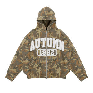 Top Quality Printed Sweatsuits Two Pieces Fleece Tracksuit Set <b>Oversized</b> Distressed Vintage Flared <b>Sweatpants</b> Suits - Product Image 2