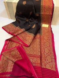 Sarees de Seda Brocada Hechos de Mezcla de Seda y Algodón, Certificación Silk Mark para Diseñadores de Ropa, Lehenga Choli, Viscosa para Bodas - Product Image 5