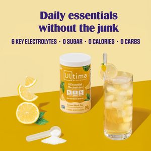 Ultima Replenisher Poudre d'électrolytes quotidienne - Thé noir au citron, 90 portions - Product Image 3