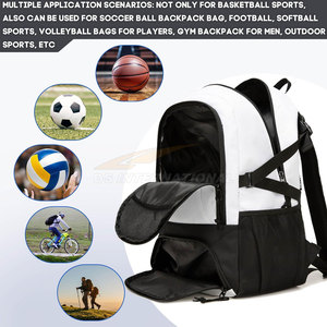 Vêtements de sport Sacs de basket-ball Sac à dos tout sport haute capacité personnalisé avec compartiment à chaussures et pochette pour bouteille - Product Image 5