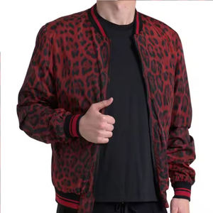 แจ็คเก็ตบอมเบอร์สไตล์เลตเตอร์แมนของผู้ชายผ้าระบายอากาศได้ดีปกคอตั้งสำหรับตกแต่งฤดูหนาว - Product Image 5