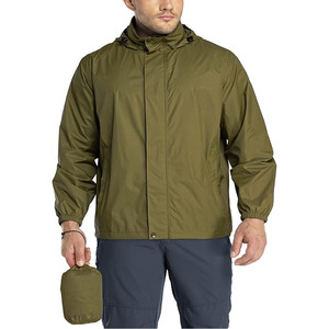 Veste de pluie en nylon personnalisée pour hommes, veste de pluie pour la saison d'hiver avec logo personnalisé téléchargé par Dress Sports vente en gros - Product Image 1
