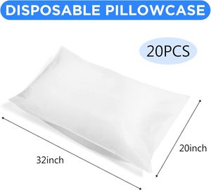ปลอกหมอนแบบใช้แล้วทิ้ง100ชิ้นปลอกหมอนผ้านอนวูฟเวนสีขาวผ้านุ่มระบายอากาศได้ดีเหมาะสำหรับหมอนส่วนใหญ่ - Product Image 3